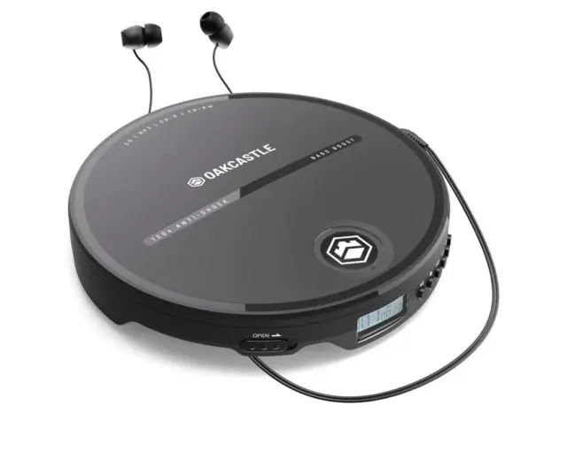 Personal CD Player | Portable Walkman with Included In-Line Control Earphones