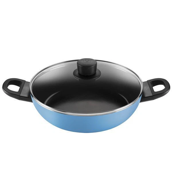 Ballarini Caprera Casserole 2 anses avec couvercle, bleu, 28cm 8003150521489