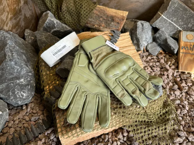 Orig. NL Armee Einsatzhandschuhe Kampfhandschuhe Ziegenleder NFP Gr. 10 Neu#0841
