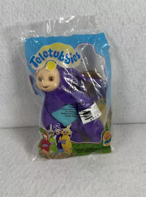 1999 Burger King Kids Club Teletubbies Purple Tinky Winky Keychain Clip NIB