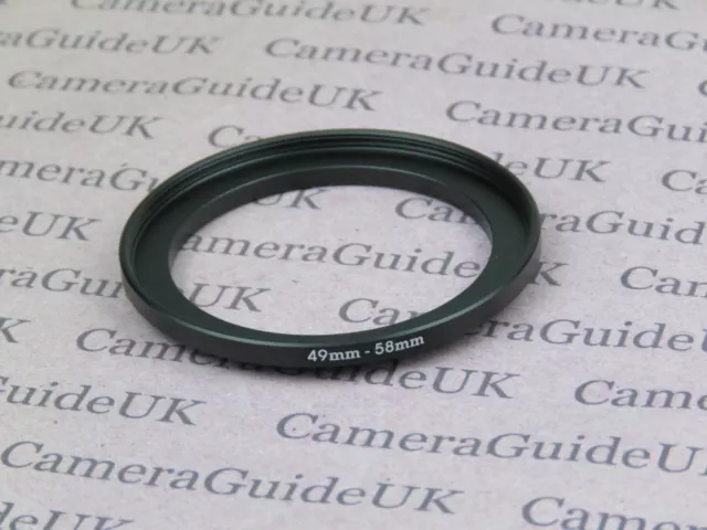 49 mm auf 58 mm Stecker-Buchse Stepping Step Up Filter Ring Adapter 49 mm-58 mm