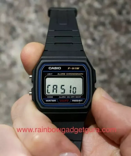Casio F91W Classic Digital Black Watch NEW UK 2YRS WARRANTY