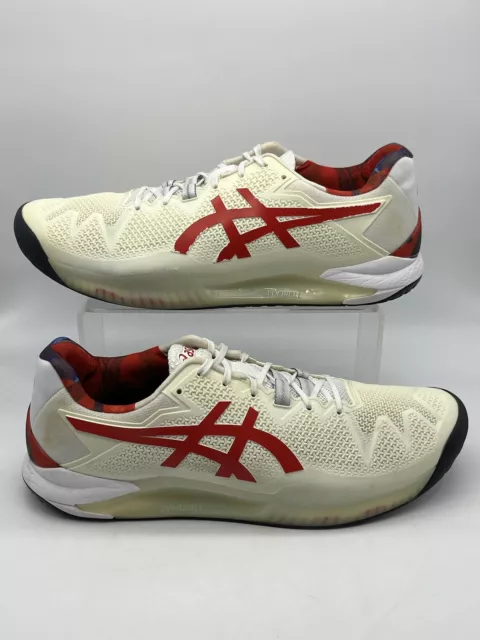 Asics Mens Gel Resolution 8 LE 1041A292 White Casual Shoes Sneakers Size 11