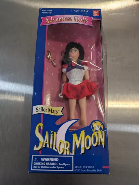 Sailor Moon Sailor Mars Adventure Doll 6” Bandai 3402 New in box 1995