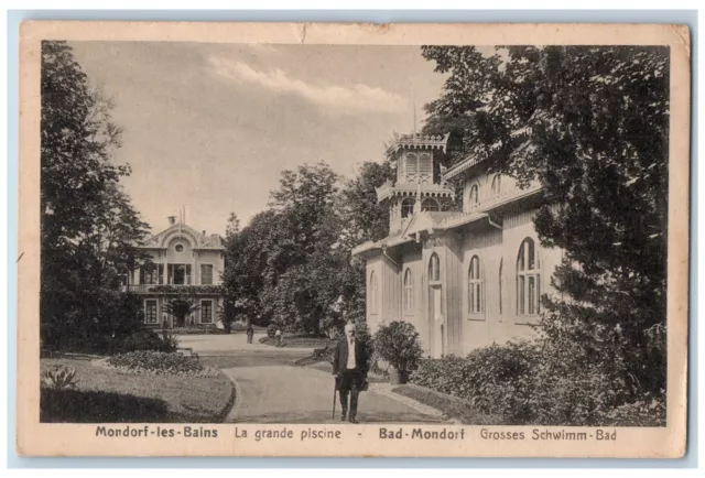 Mondorf Les Bains Luxembourg Postcard Great Piscine Large Swimming Pool c1930's