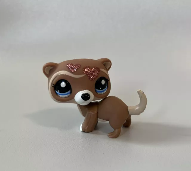 Littlest Pet Shop Frettchen #2287 LPS braun Glitzer Original Authentic Hasbro