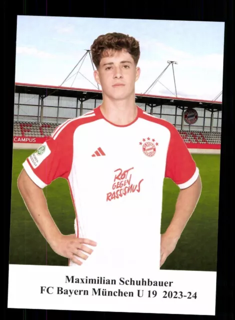 Maximilian Schuhbauer Autogrammkarte Bayern München U 19 2023-24