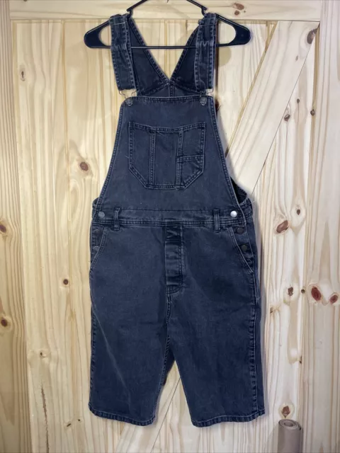 TOPMAN Denim Jean Overalls Shorts Mens Size S 30-32 Waste ￼