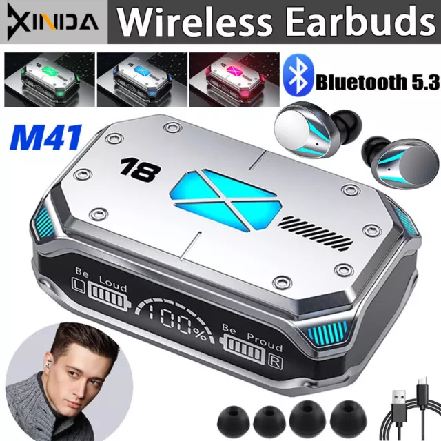 Bluetooth LED Display 5.3 Headphone TWS Earphones Wireless Earbuds Waterproof