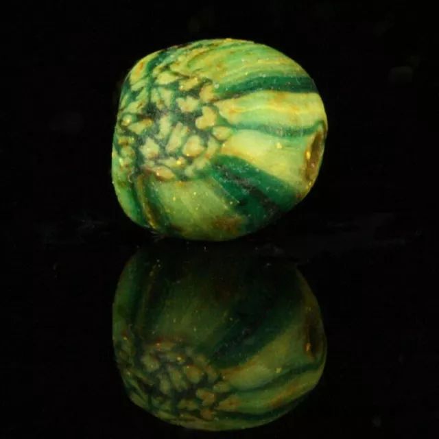 Ancient beads: Genuine Medieval Byzantine /Islamic mosaic glass bead 8-9 century