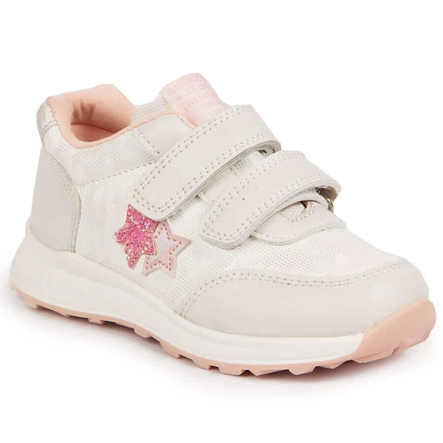 White American Club girls' sports shoes with touch fastener pink