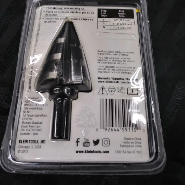 Klein Tools KTSB15 Step Drill Bit #15 3