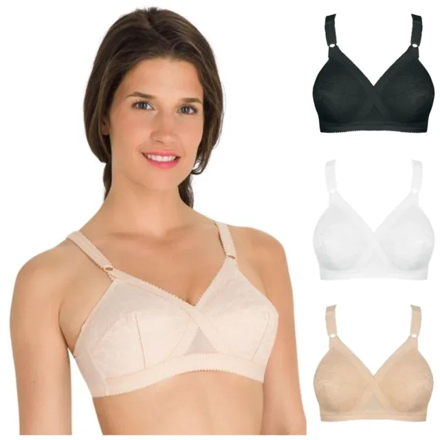 PLAYTEX CROSS YOUR Heart Bra Non-Wired Full Coverage Wirefree Bras P0556  $36.53 - PicClick