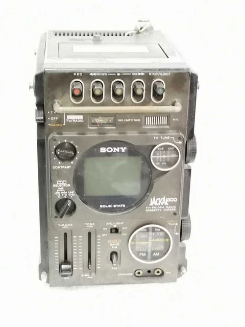 SONY FX-300 JACKAL 200 Vintage TV AM/FM Radio Cassette Recorder