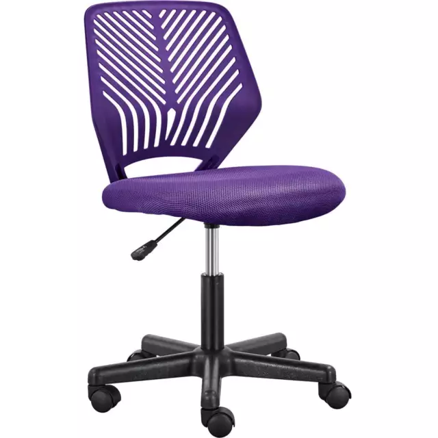 Adjustable Armless Mid Back Office Chair, Black