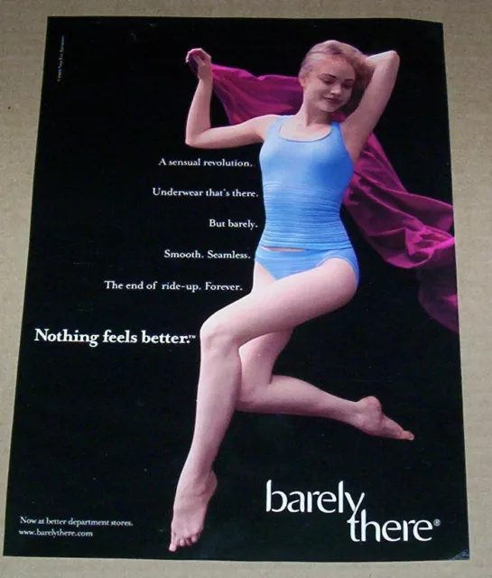 1999 PRINT AD page - Barely There lingerie underwear panties GIRL  advertising $6.99 - PicClick