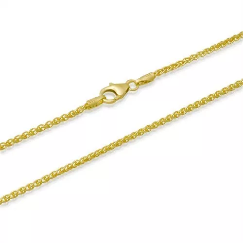 14k GOLD PLATED STERLING SILVER 925 ITALIAN CHAIN NECKLACE BRACELET ANKLET