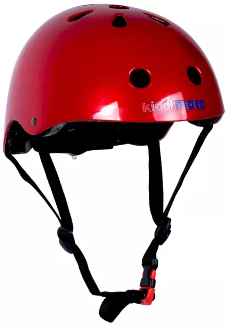 Kiddimoto helmet metallic red childs bicycle scooter bmx cycling safety wear