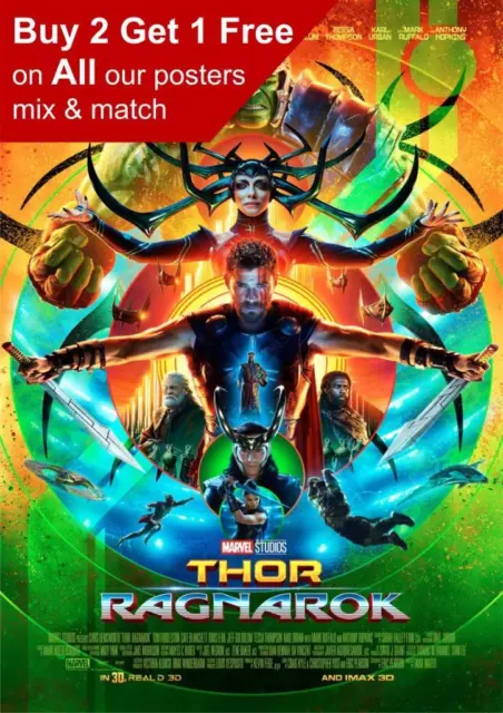 Thor Ragnarok Movie Poster A5 A4 A3 A2 A1