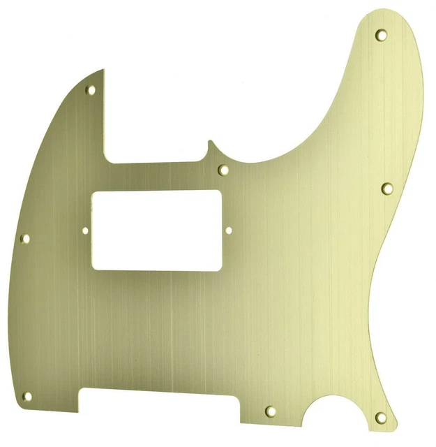 NEW PICKGUARD TELECASTER ALUMINIUM brossé - gold - humbucker - guitare télé