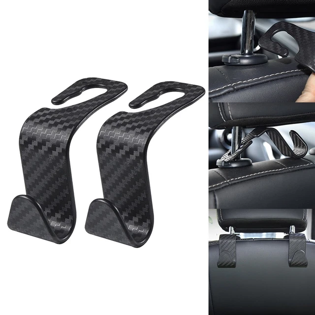 Elegante gancio per poggiatesta auto organizer appendiabiti in fibra di carbonio look