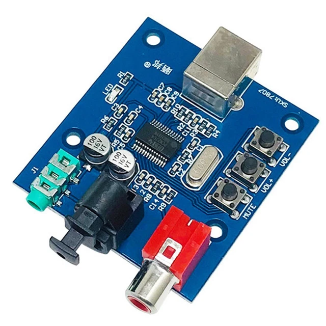DAC USB PCM2704 - Convertitore Audio Con Uscita Fibra Ottica/Coassiale/Analogica, Per PC E Raspberry Pi