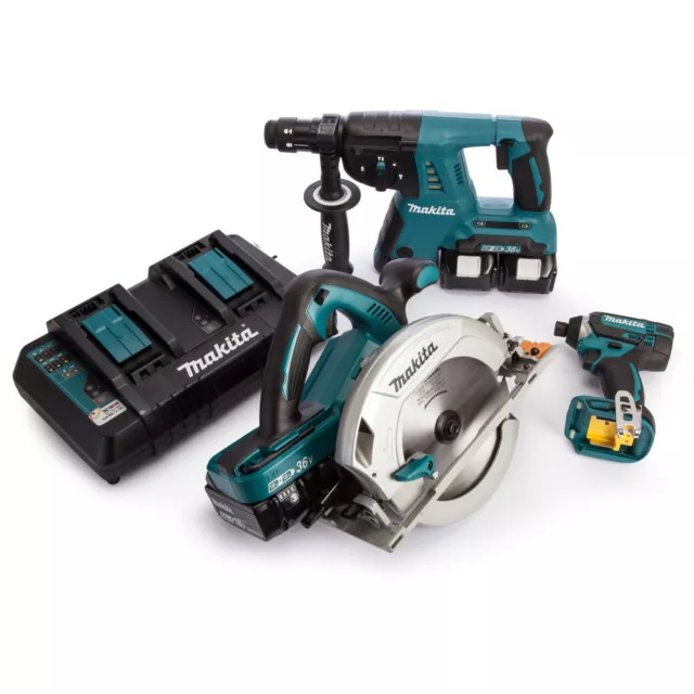 Makita DLX3049PTJ 18/36V 3 Pezzi Cordless Kit(4 X 5.0Ah Batterie)