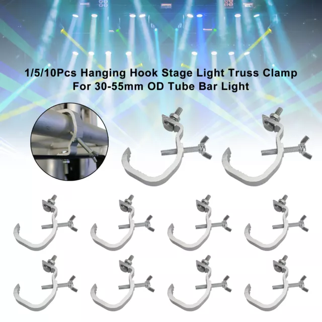 1/5/10Pcs Hanging Hook Stage Light Truss Clamp For 30-55mm OD Tube Bar Light
