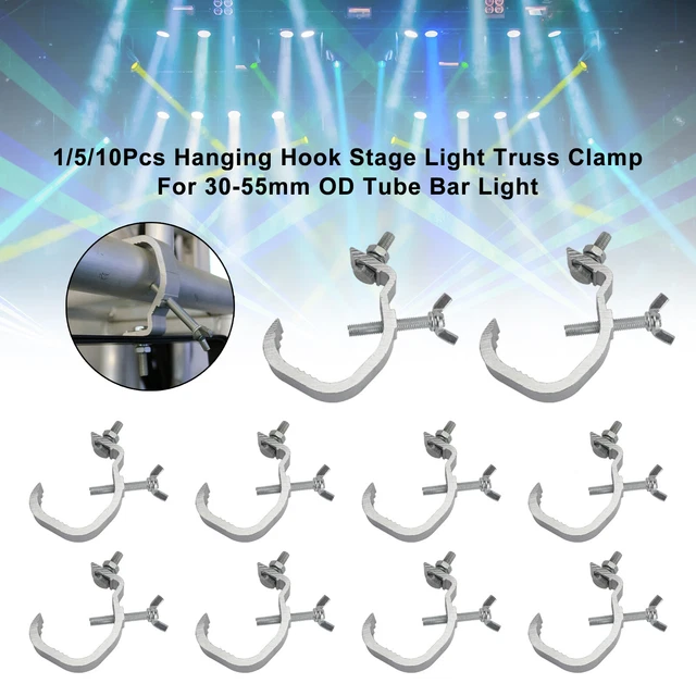 1/5/10Pcs Hanging Hook Stage Light Truss Clamp For 30-55mm OD Tube Bar Light