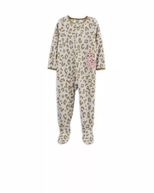 Child of Mine by Carters Baby & Toddler Girls Cat Zip Up Footed  Pajamas 1 Piece