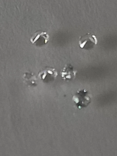 Loose Diamonds 6 Round Brilliant Cut Diamonds 1.3mm Approx All Well Matched Loose Diamonds 6 Round Brilliant Cut Diamonds 1.3mm Approx All Well Matched