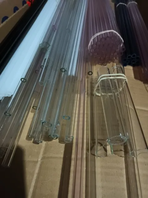 Factory offcuts glass tube tubing colours and clear