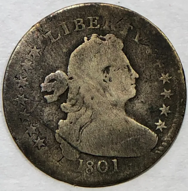 1801 Draped Bust Heraldic Eagle Reverse Silver Half Dime