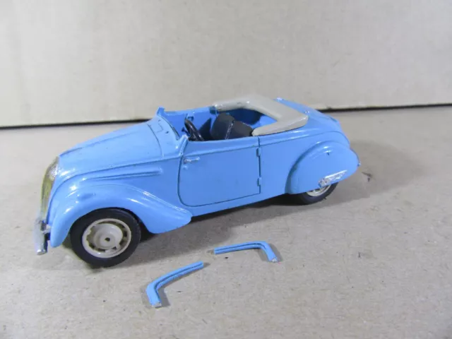 891V Record Frankreich Peugeot 202 Cabriolet Geöffnet 1939 Blau 1:43 Set Harz