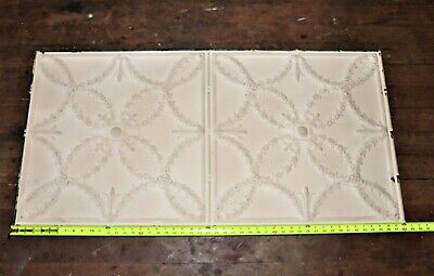 1 Antique Ceiling Tin Panel/ Vintage Architectural Salvage / Reclaimed 48” X 24" 3