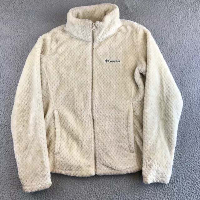 White fuzzy sales columbia jacket
