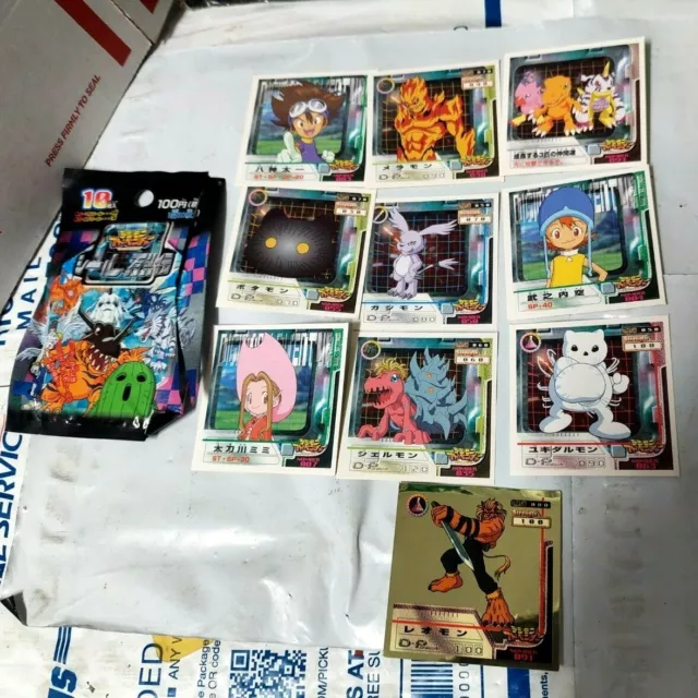 Vintage Digimon sticker open pack (10 stickers)  Japan import Rare