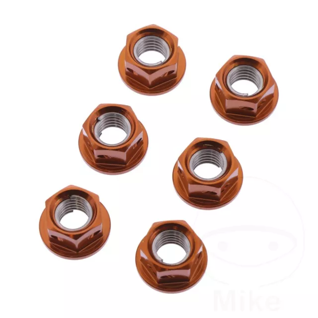 JMP Nut Rear Sprocket Kit Bolt M8X1.25mm Aluminium Racing Orange