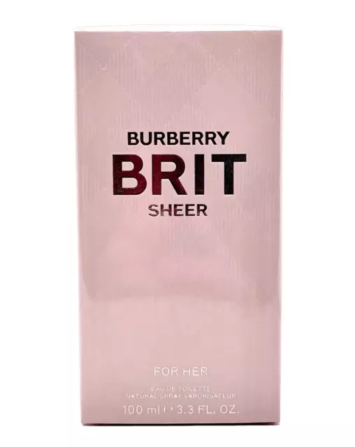 Burberry Brit Sheer for Her 3.3 oz Eau de Toilette Spray NIB Authentic