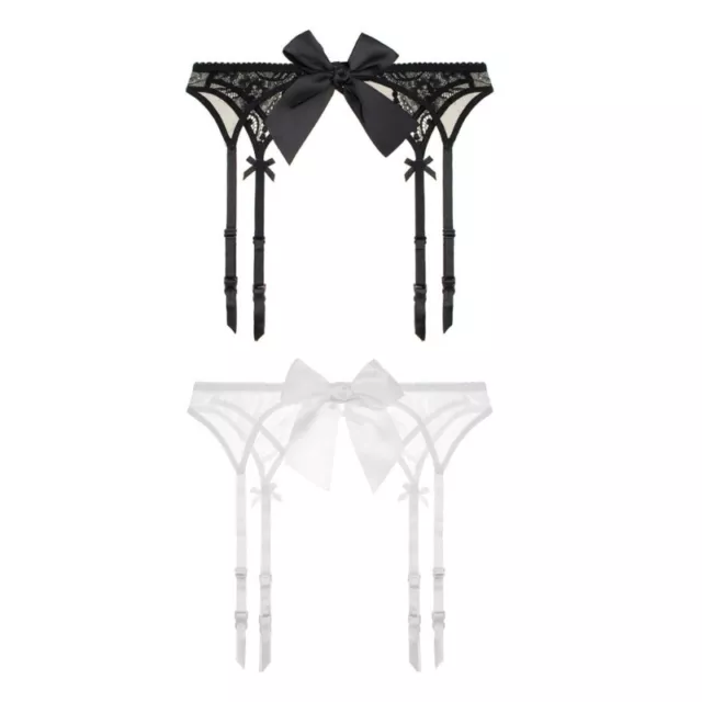 SEXY HIGH WAIST Flower Lace Mesh Suspender Garter Belt for Thigh Highs ...