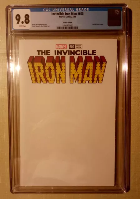 2018 Invincible Iron Man #600 Sketch Edition Marvel Comic CGC 9.8