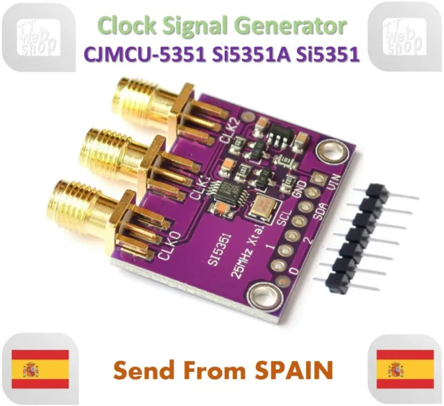 CJMCU-5351 Si5351A Si5351 Clock Generator I2C Breakout Board Générateur Signal