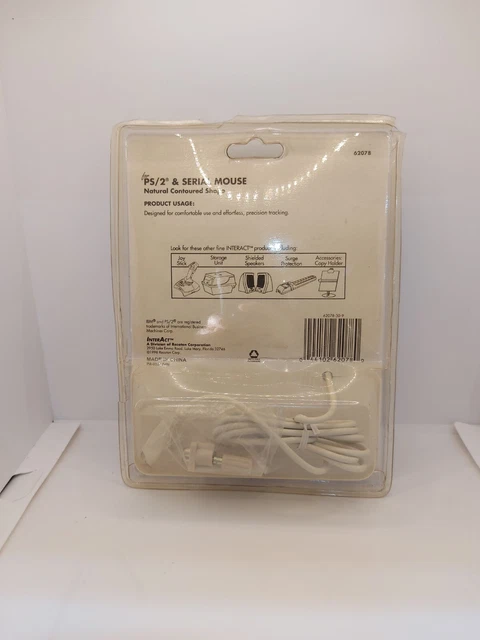 VINTAGE 1996 INTER Act Ergonomic Computer Mouse IBM/PC 62078 New Sealed ...