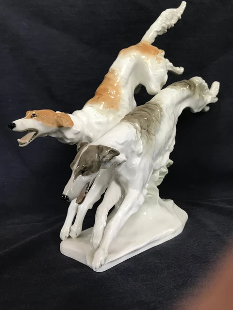 Art Deco Hutschenreuther-Rosenthal Porcelain Figurine Borzoi Russian Wolfhound