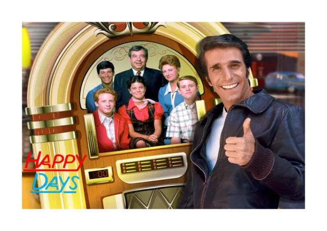 Happy Days 2 TV Show printed poster reproduction with choice of frame