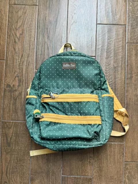 MATILDA JANE CROSS Campus Backpack Green Polka Dot Pom Pom Detail 18.99 PicClick