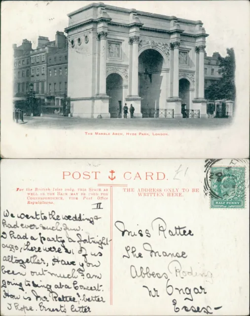 Marble Arch Hyde Park London GB 1904 Cancel