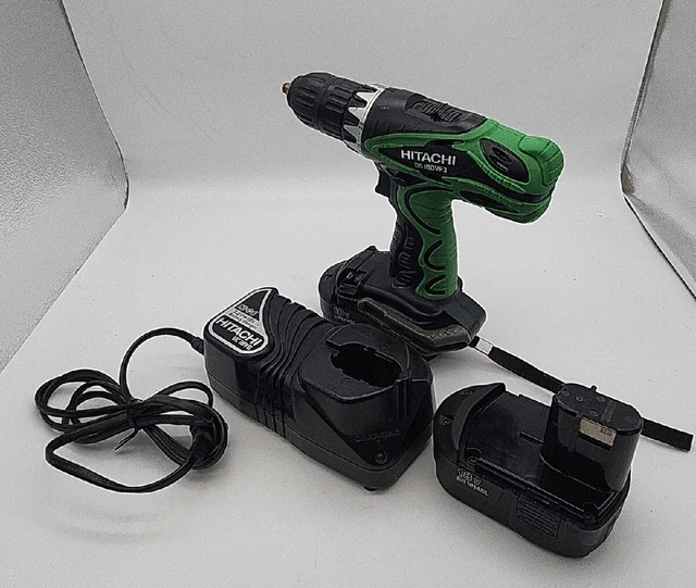 Cordless Drill Driver Hitachi 18V 1/2” DS18DVF3 w/Charger and 2 Batteries Tested