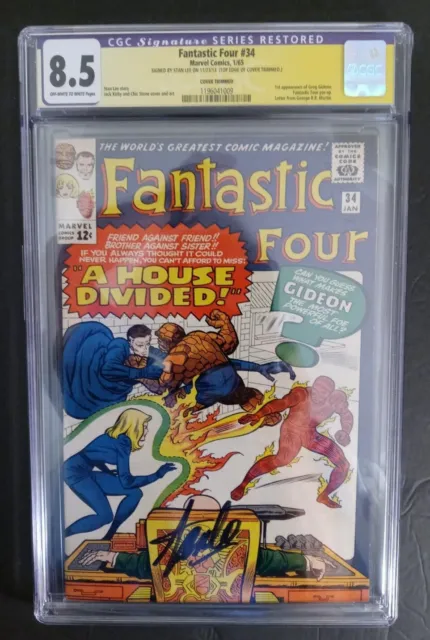 💥FANTASTIC FOUR 34..CGC 8.5 SS 🔥**Highest Graded with STAN LEE's Signature **
