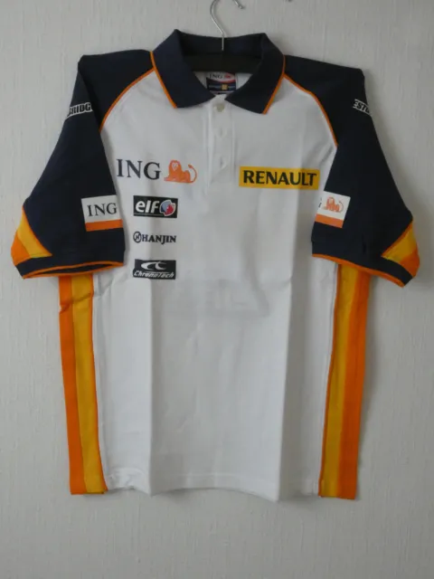 Fernando Alonso Polo Replica 2008 ING Renault F1 ING ELF Hanjin Chronotech